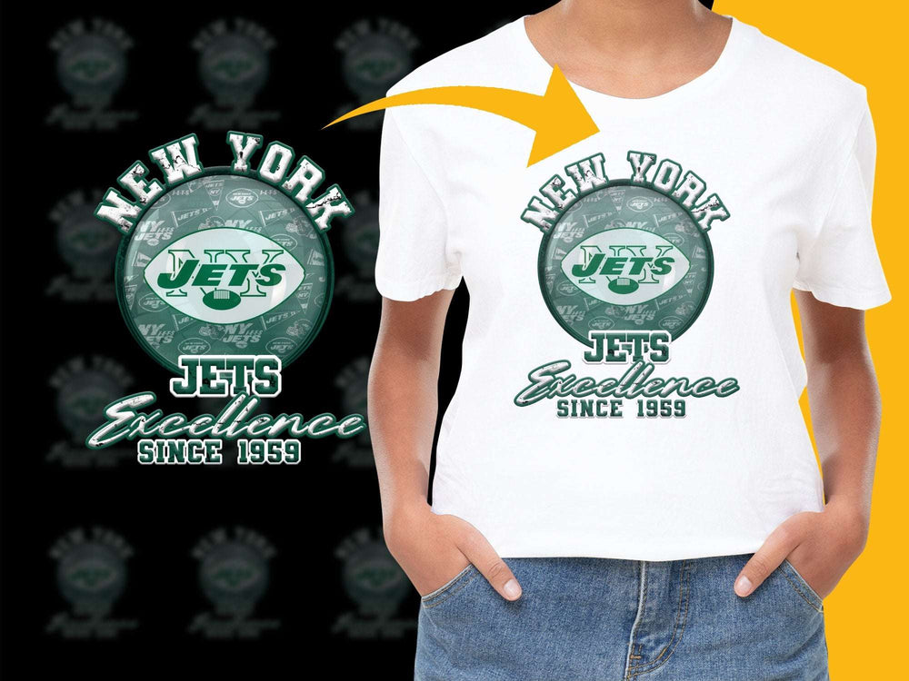New York Jets Excellence T-Shirt, Vintage Logo Tee, Since 1959 Graphic Shirt, Sports Fan Apparel