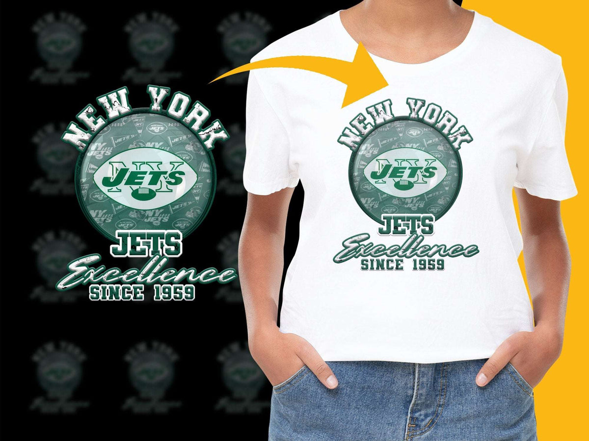 New York Jets Excellence T-Shirt, Vintage Logo Tee, Since 1959 Graphic Shirt, Sports Fan Apparel
