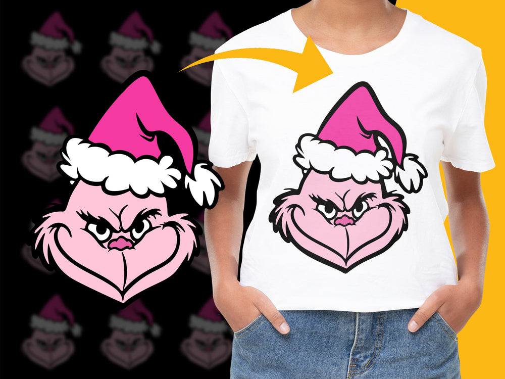 Kids Pink Santa Gnome T-Shirt, Cute Christmas Holiday Graphic Tee, Unisex Children's Clothing