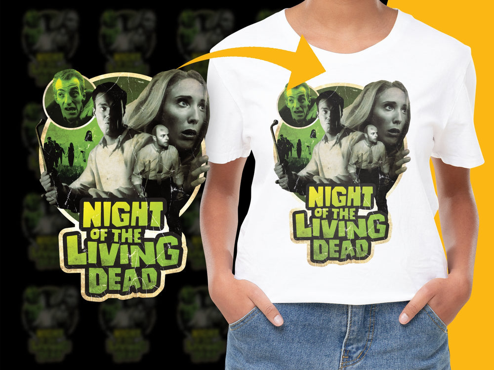 Night of the Living Dead T-Shirt, Classic Horror Movie Fan Apparel, Vintage Film Graphic Tee, Unisex Clothing Gift