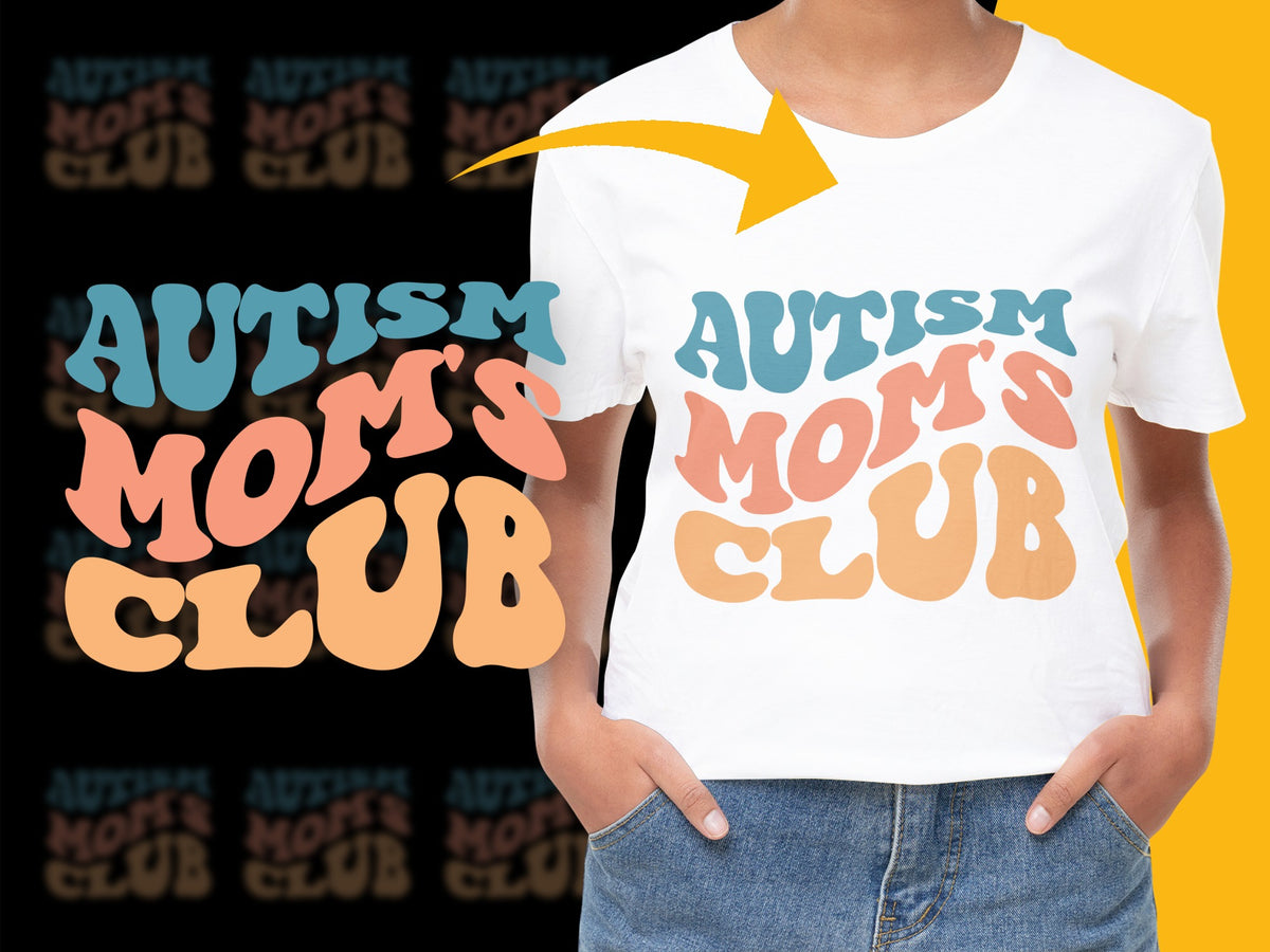 Autism Moms Club T-Shirt, Colorful Support Awareness Tee, Perfect Gift for Autism Awareness Month