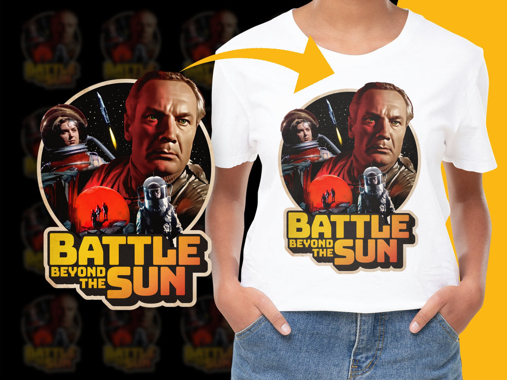 Retro Sci-Fi T-Shirt Battle Beyond the Sun Movie Poster Graphic Tee
