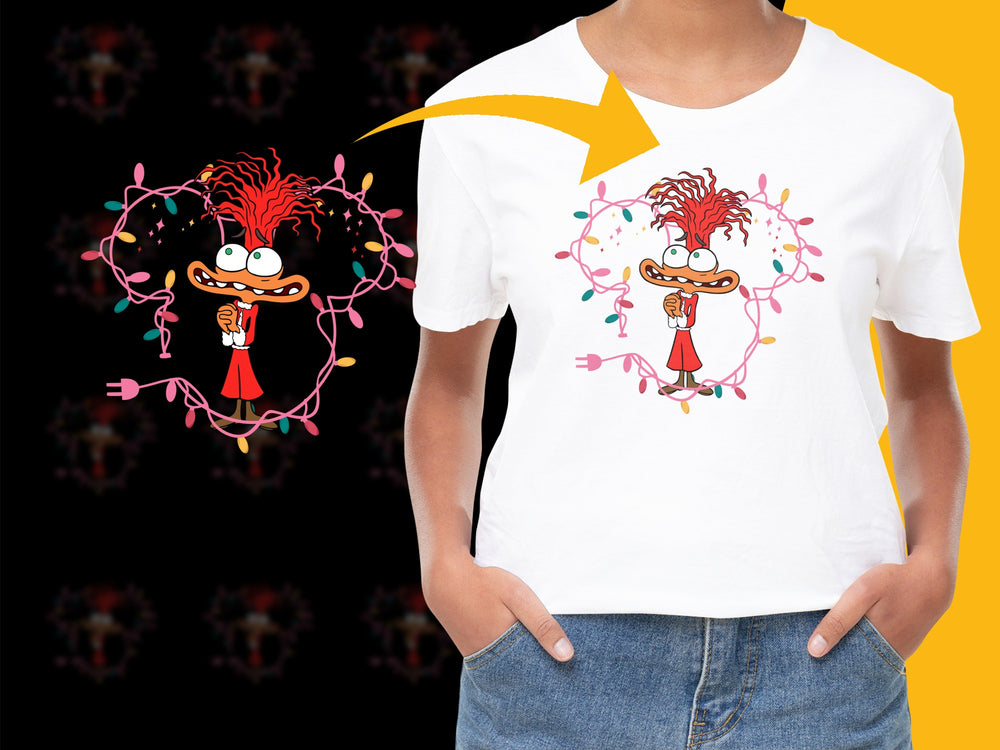 Kids Cartoon Character T-Shirt, Funny Red Haired Boy Graphic Tee, Colorful Youth Casual Shirt