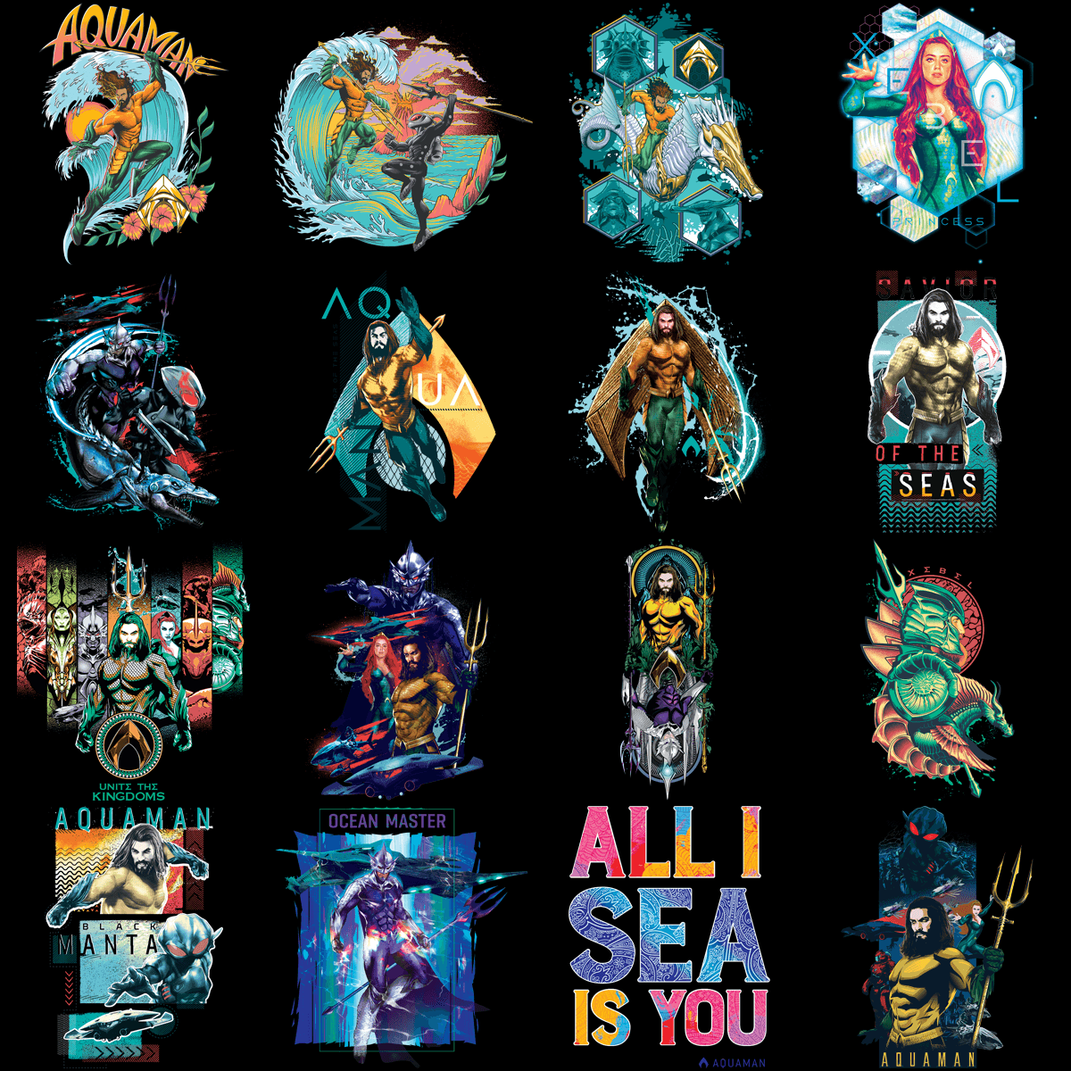 30 Stunning Aqua Superhero PNG Designs for Movies & Animations
