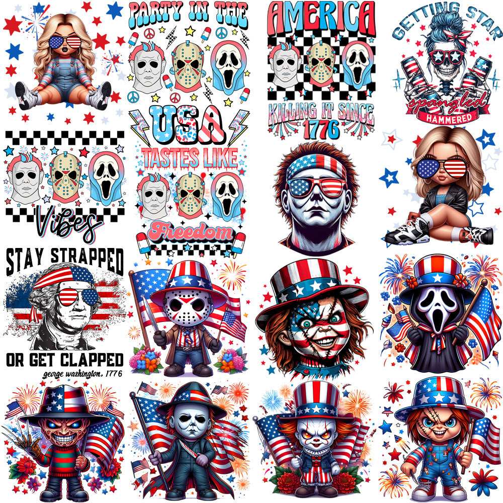 25 4th of July Festive Designs Bundle PNG