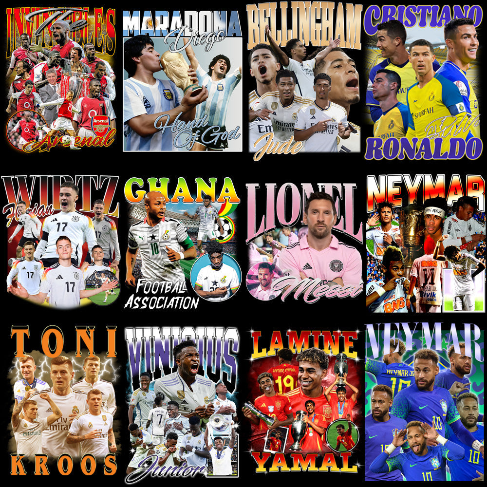 55 Premium Soccer Cleat Bootleg Designs: PNG Bundle for Sublimation