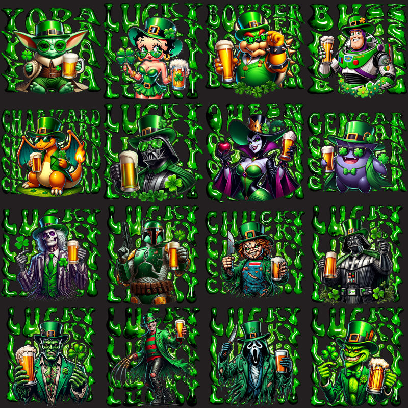 35 Lucky St. Patrick's Day Cartoon PNG Designs Bundle