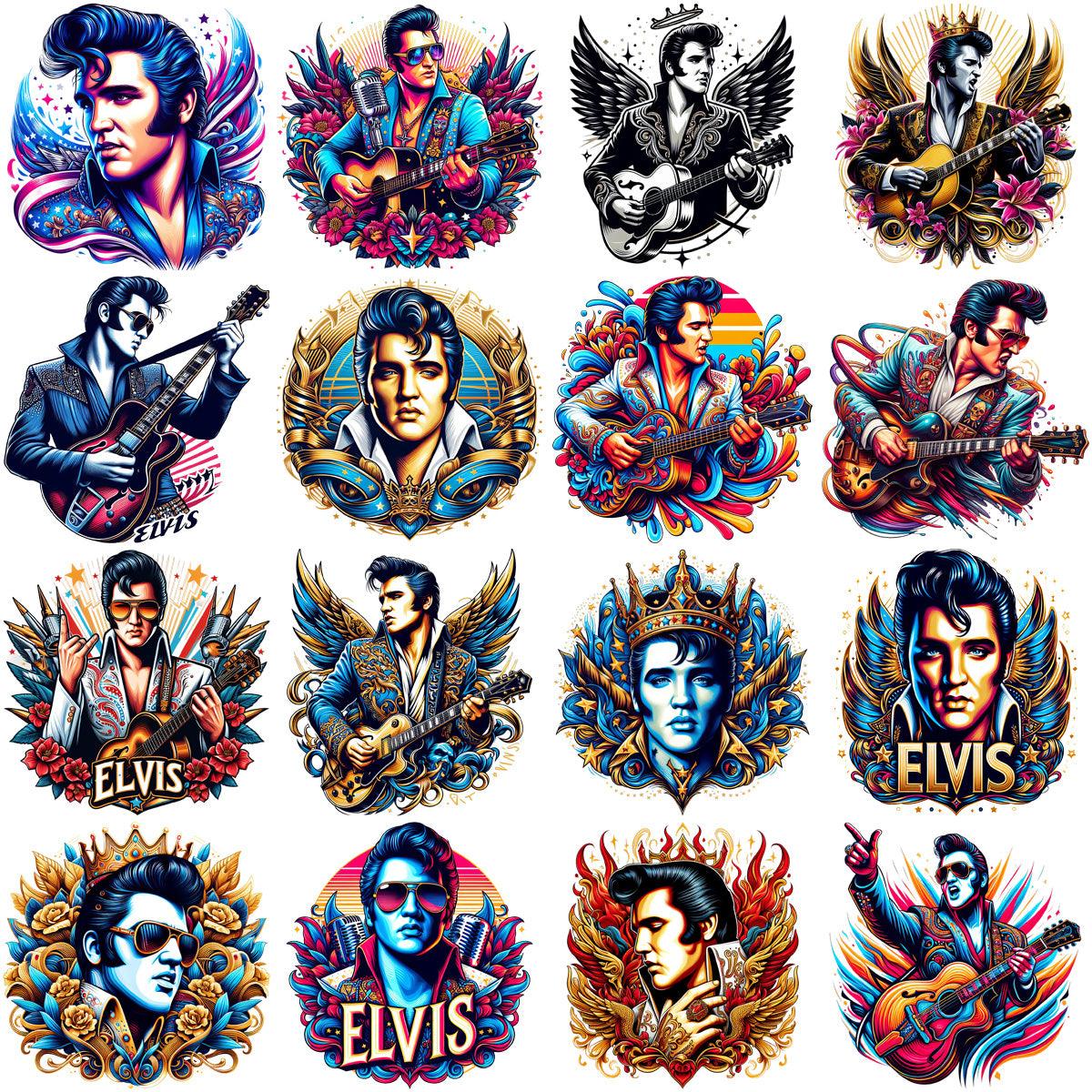 Elvis Presley PNG Music Design Bundle: 30+ High-Quality Images