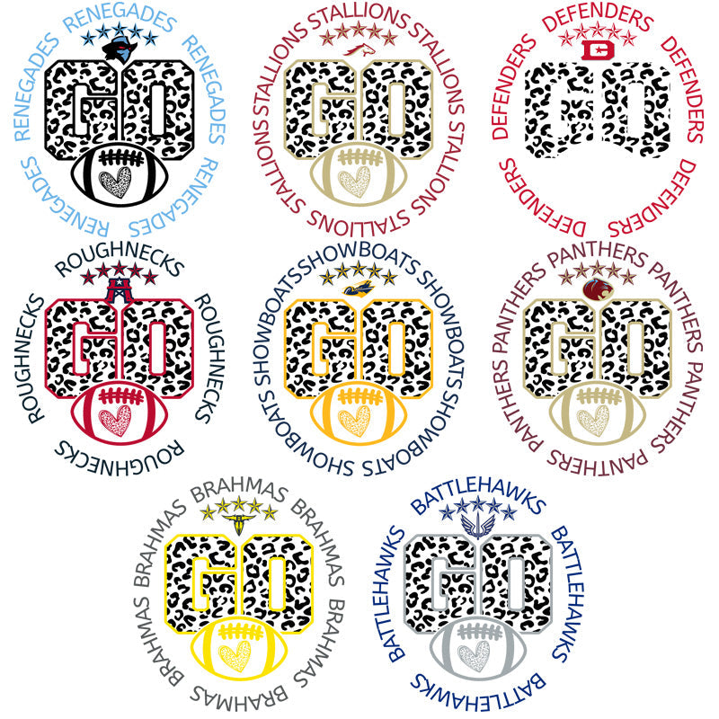 Canada Football Teams Circle Logo Bundle: 8 PNG Designs