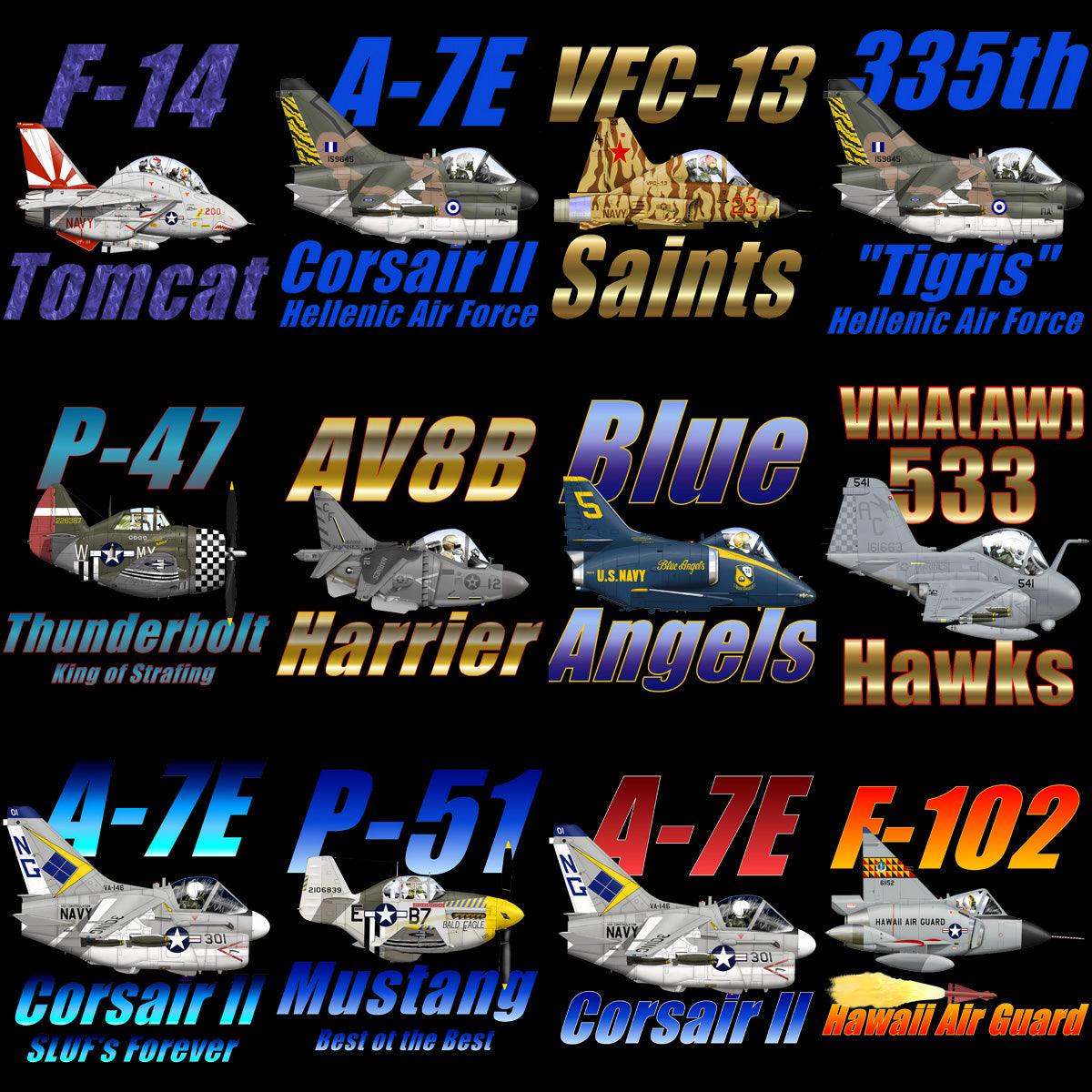 36 Military Aircraft PNG Designs: Airplane Bundle for Designers