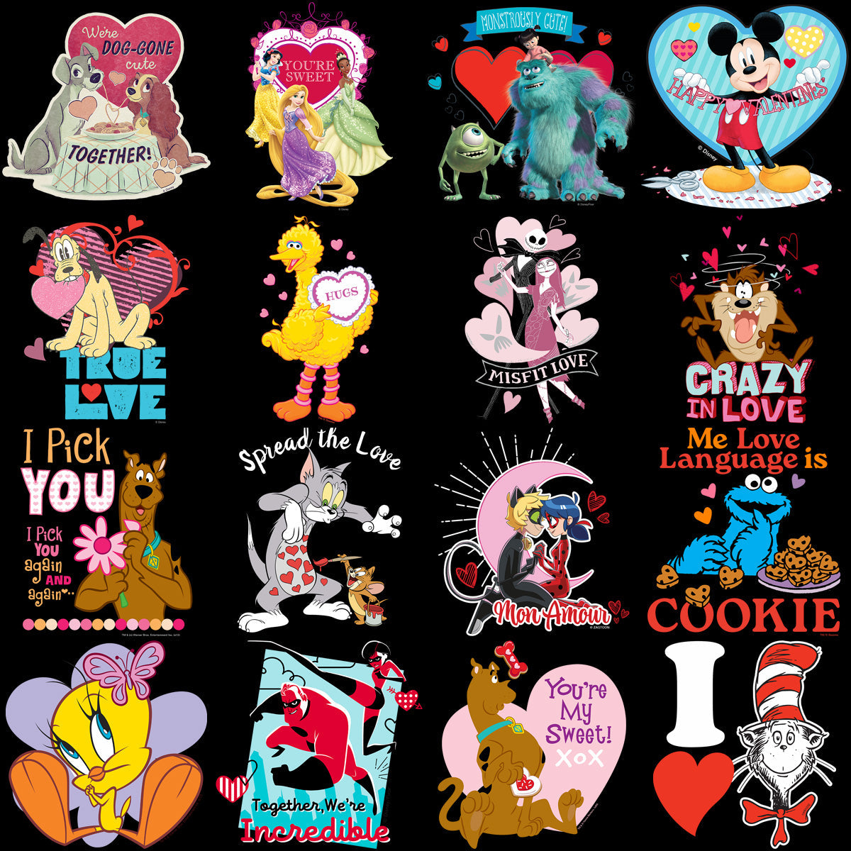 81 Valentine's Day Cartoon PNGs: Mixed Designs Bundle for Cards & Crafts