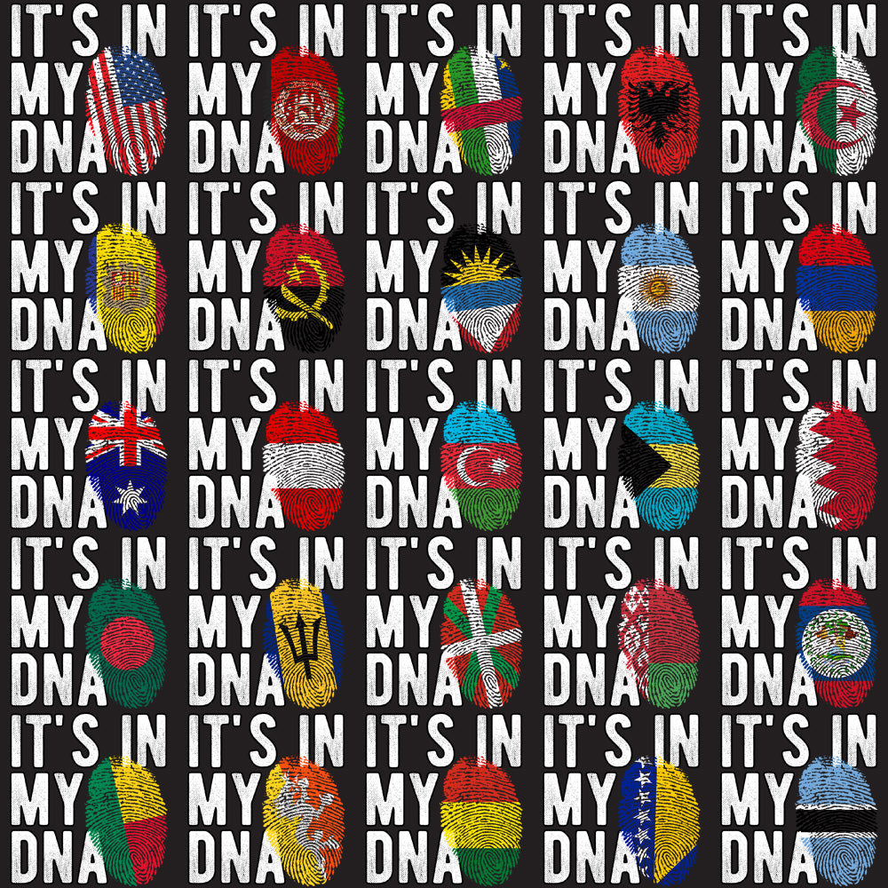 190 World Country Flag DNA Fingerprint PNG Designs Bundle