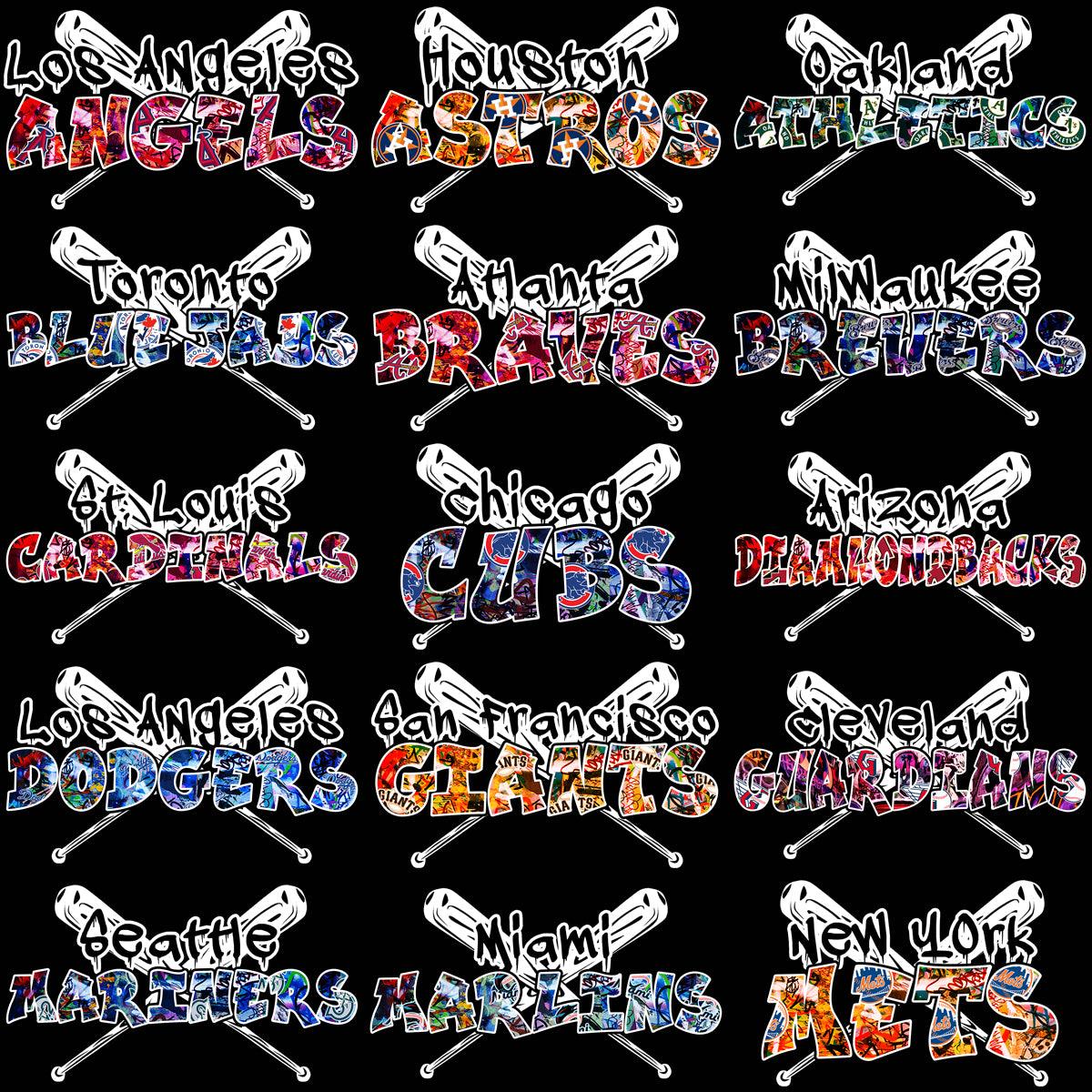 30 MLB Team Logo Bat PNG Bundle: High-Resolution Graphics for Design Projects