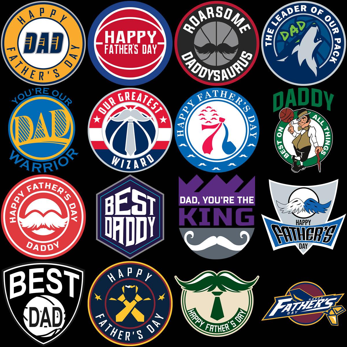 Father's Day Basketball Logos: 30 Team PNG Designs Bundle