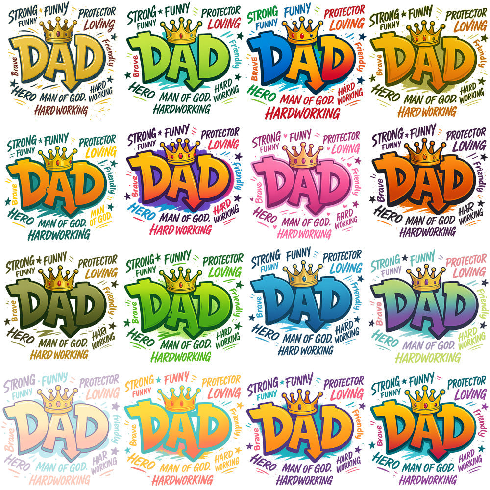 40+ Father's Day Graffiti PNG Designs: Dad Bundle for Cards & Gifts