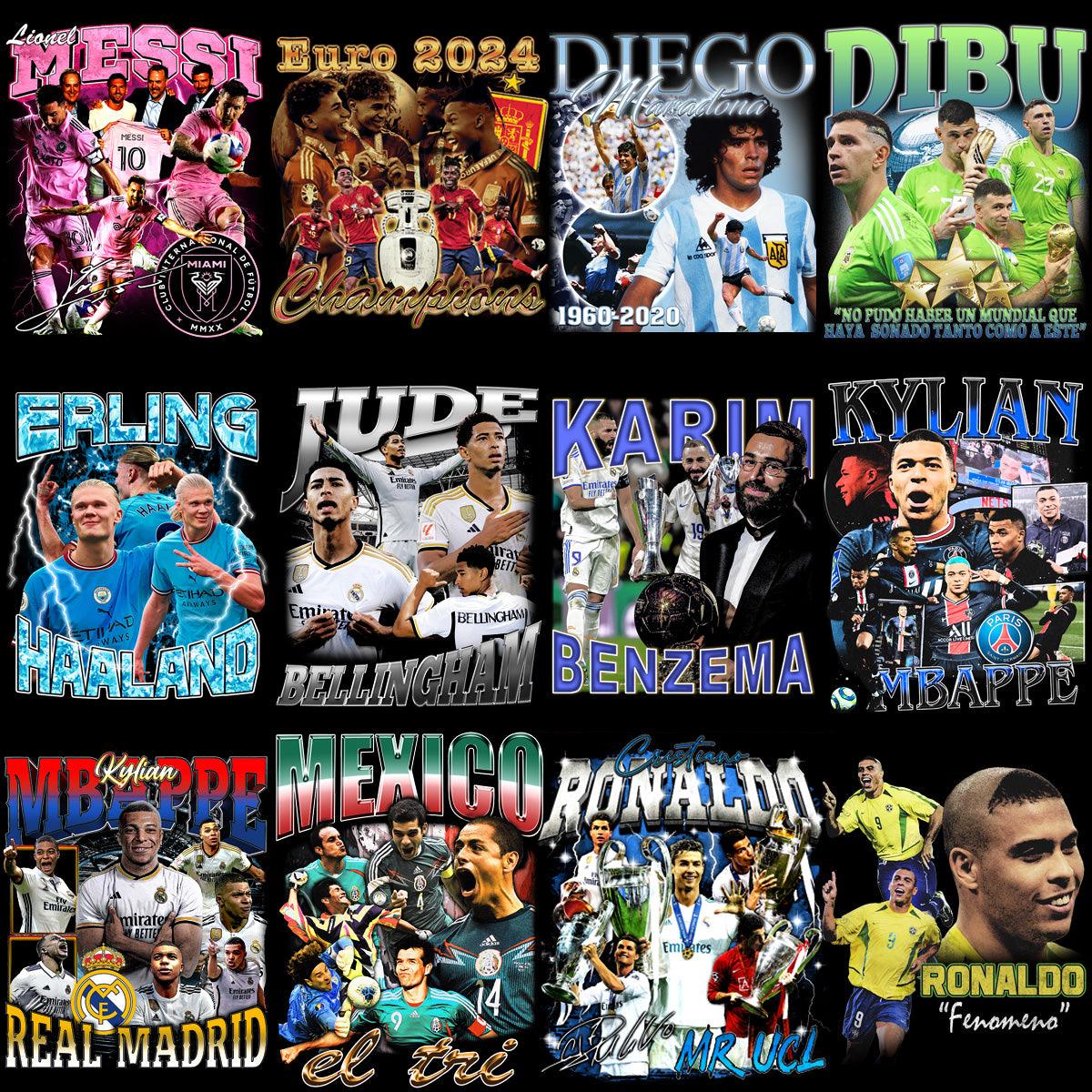 50+ Premium Football Soccer Cleat Bootleg Designs PNG Bundle