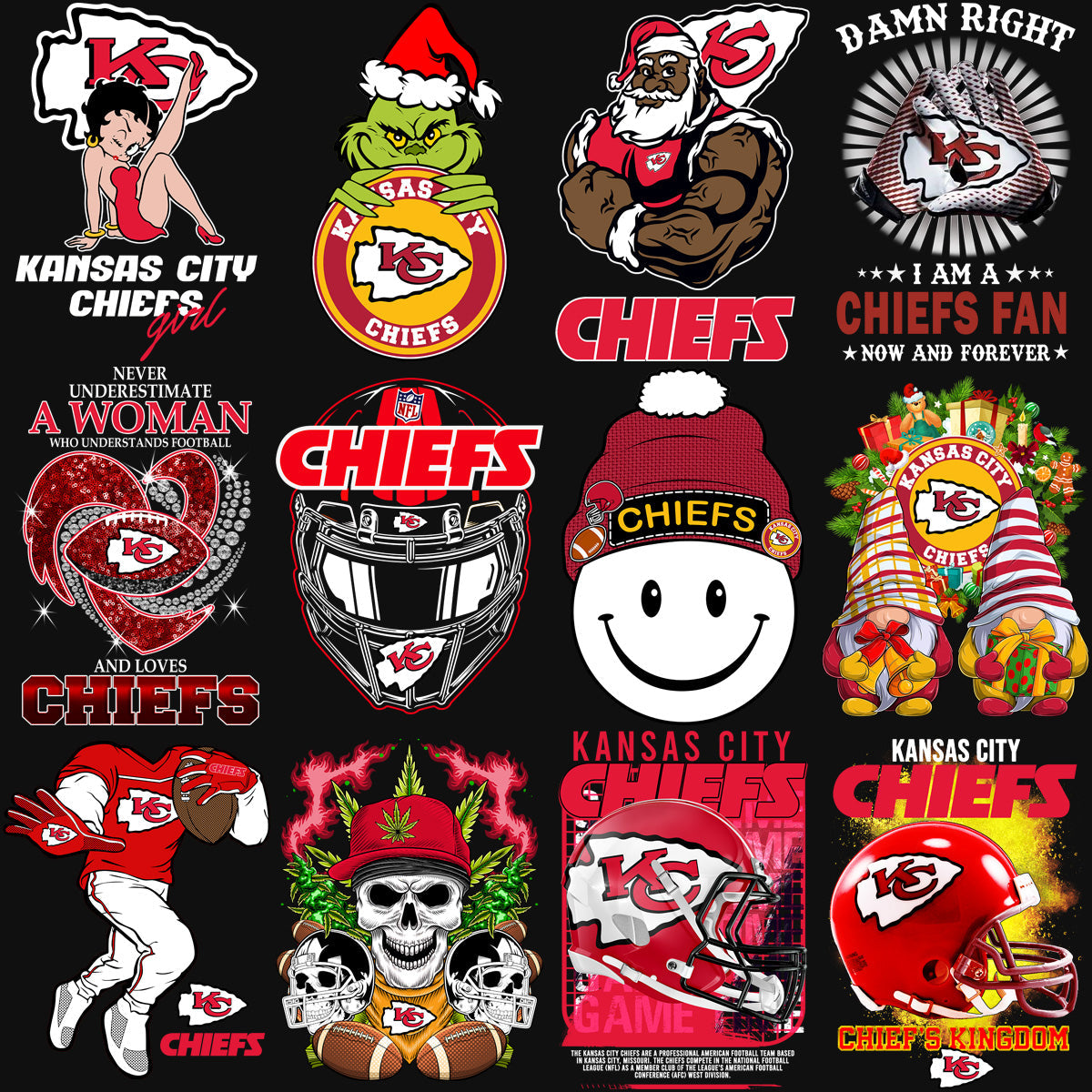 Kansas City Chiefs Super Bowl 2025 PNG Designs Bundle