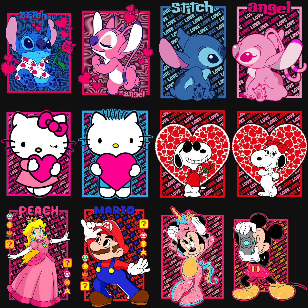 18 Valentine's Day Cartoon Couple PNGs: Love Designs Bundle