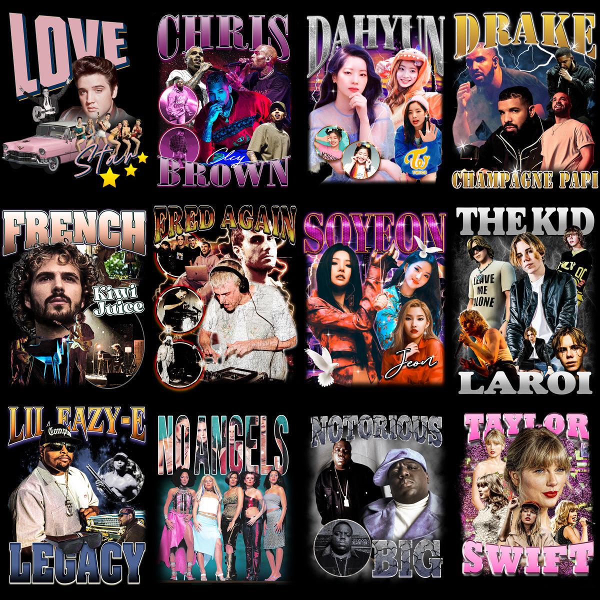 40 PNG Music Star Mix Designs Bundle: High-Quality Graphics for Designers