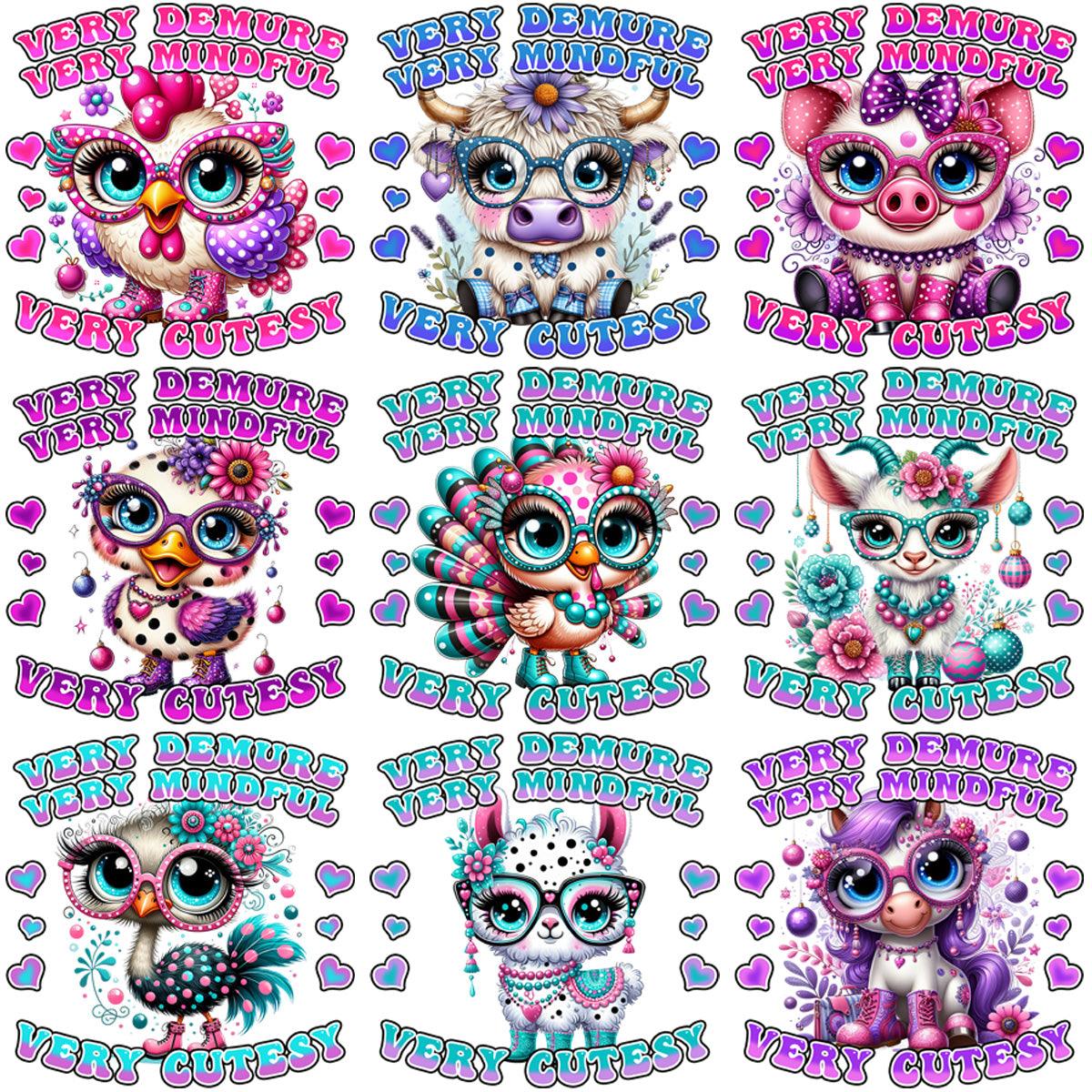 35 Adorable Demure Animal PNG Designs Bundle: Cute & High-Quality