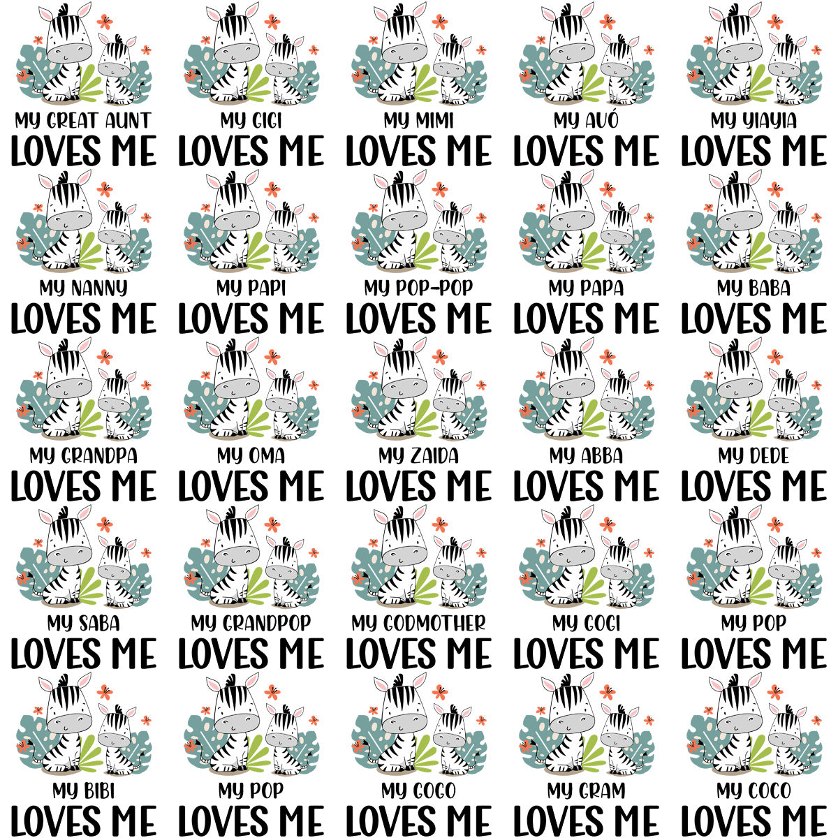 80 Cute Zebra Family PNG Designs: Perfect for Crafts & Prints