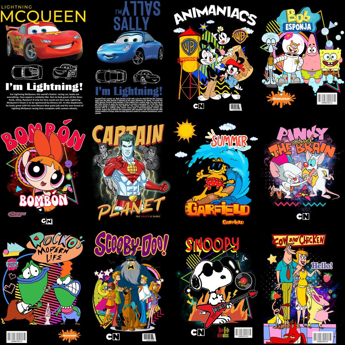 90s Cartoon Classics: 40 Streetwear PNG Designs Bundle