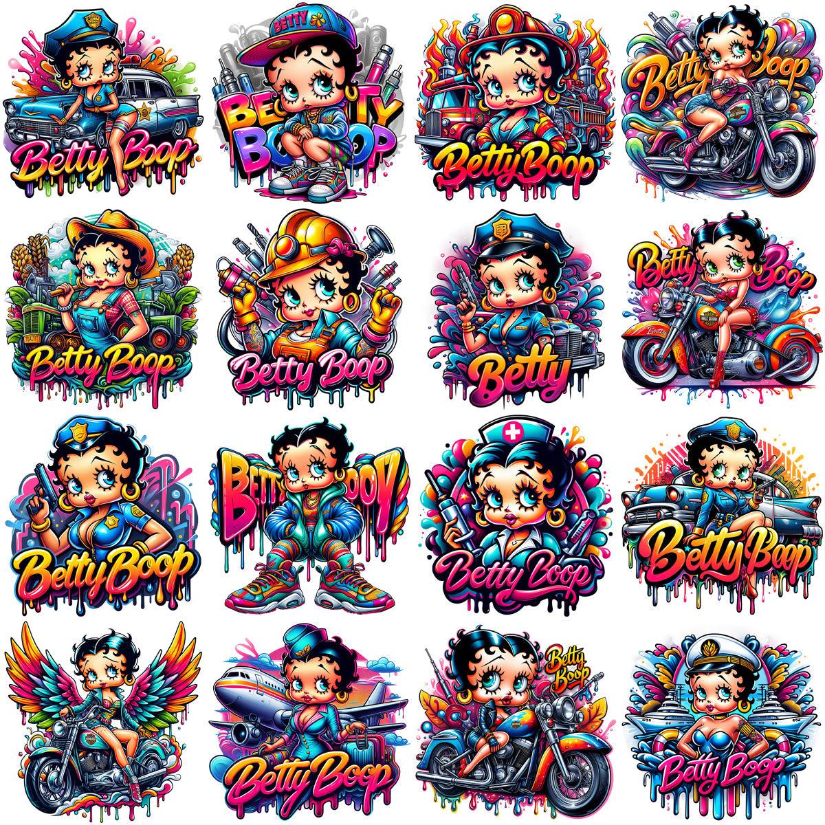 Betty Boop Graffiti PNG Bundle: 39 Cartoon Designs