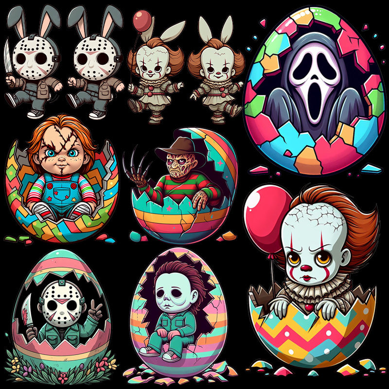 120 Horror Slasher Easter PNG Designs: Spooky Holiday Bundle