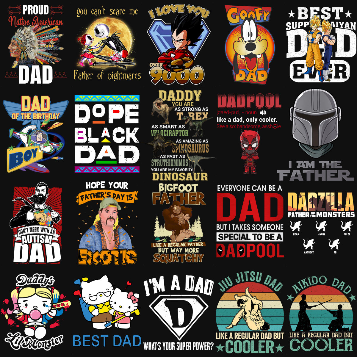 190+ Father's Day PNG Designs: Dad & Father's Day Mixed Bundle