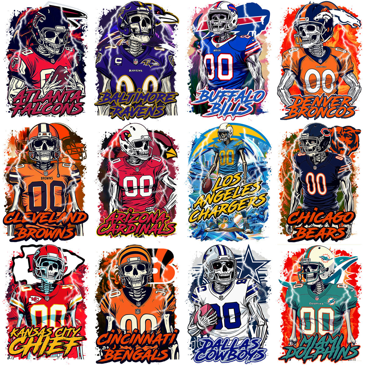 32 Premium Football Helmet Designs: Skull PNG & PSD Bundle for Teams