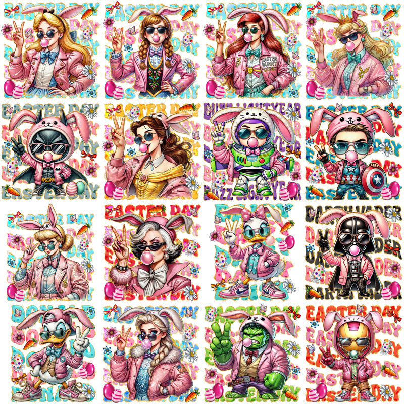 35 Best Cartoon Easter PNG Designs: Adorable Easter Bunny & Egg Bundle