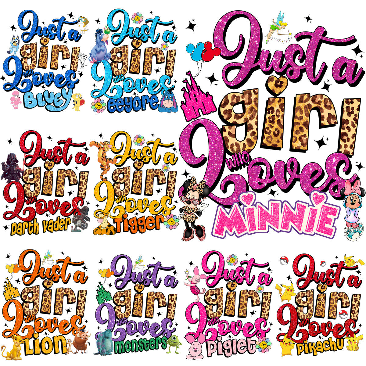 30 Cute Cartoon PNG Designs: Girl Power Bundle
