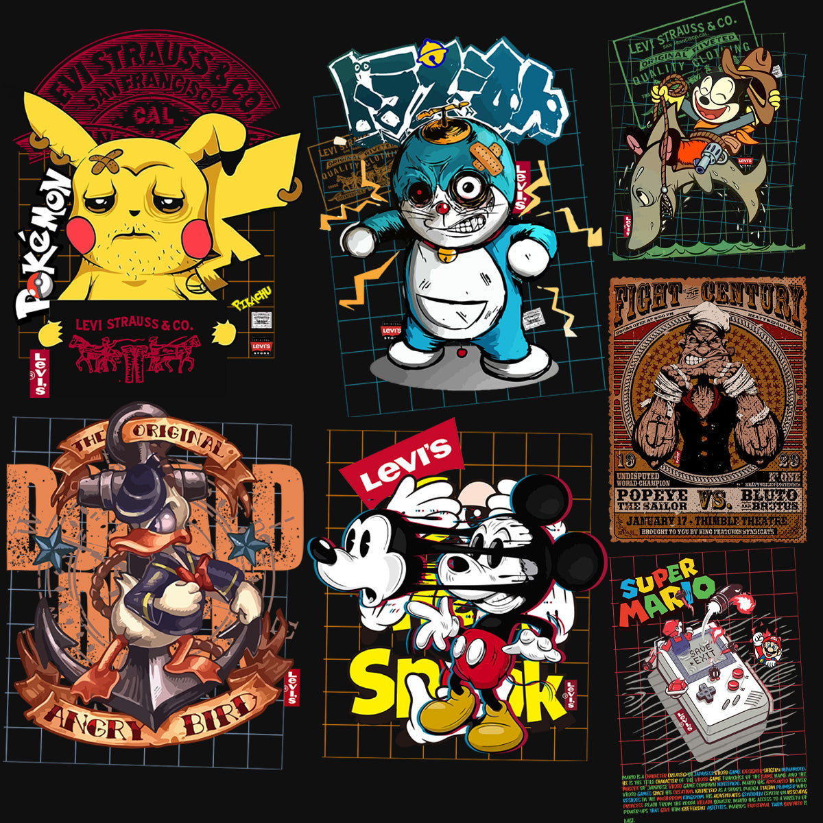 Luxury Streetwear Bundle: 7 PNG & PSD Brand Designs