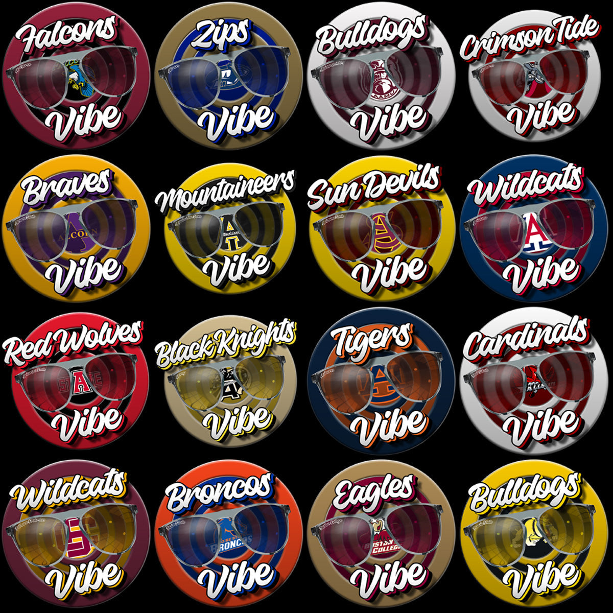 120+ NCAA College Football Team PNG Designs Bundle