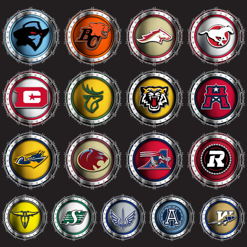 Canada Football Team Logos: 17 Barbed Wire PNG Designs Bundle