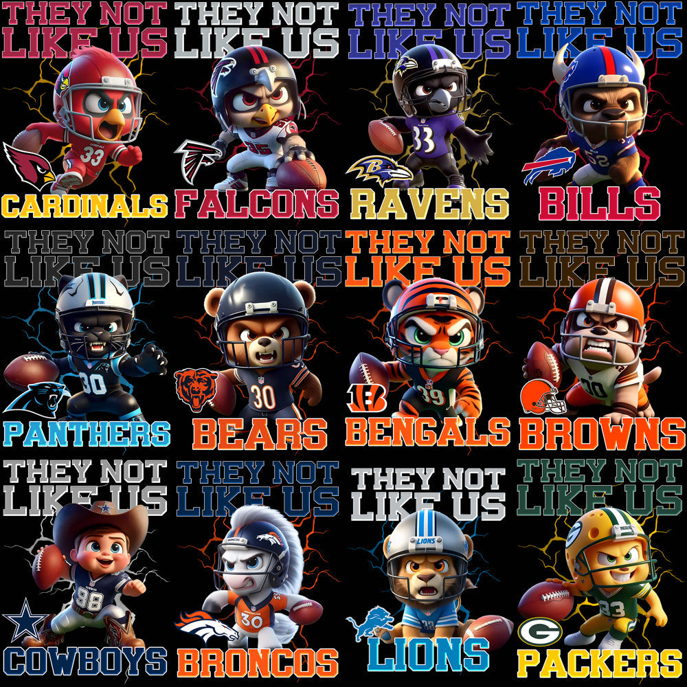 32 Hilarious Football Mascot PNG Designs: Funny Team Logos Bundle