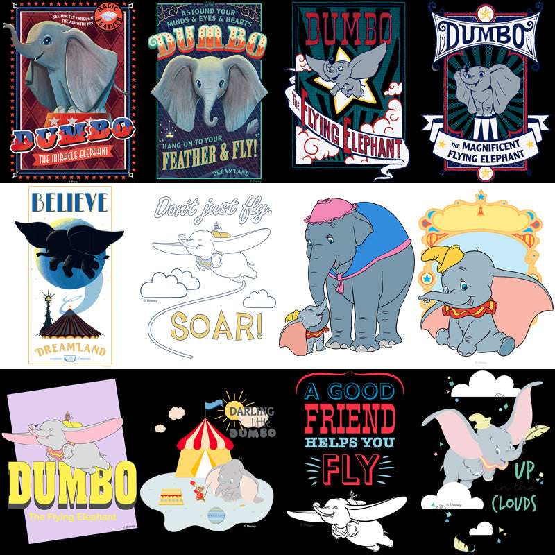 40 Movie Dumbo Cartoon Designs Bundle PNG