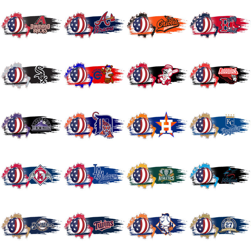 30 MLB Team Flags: PNG Bundle for Labels & Designs
