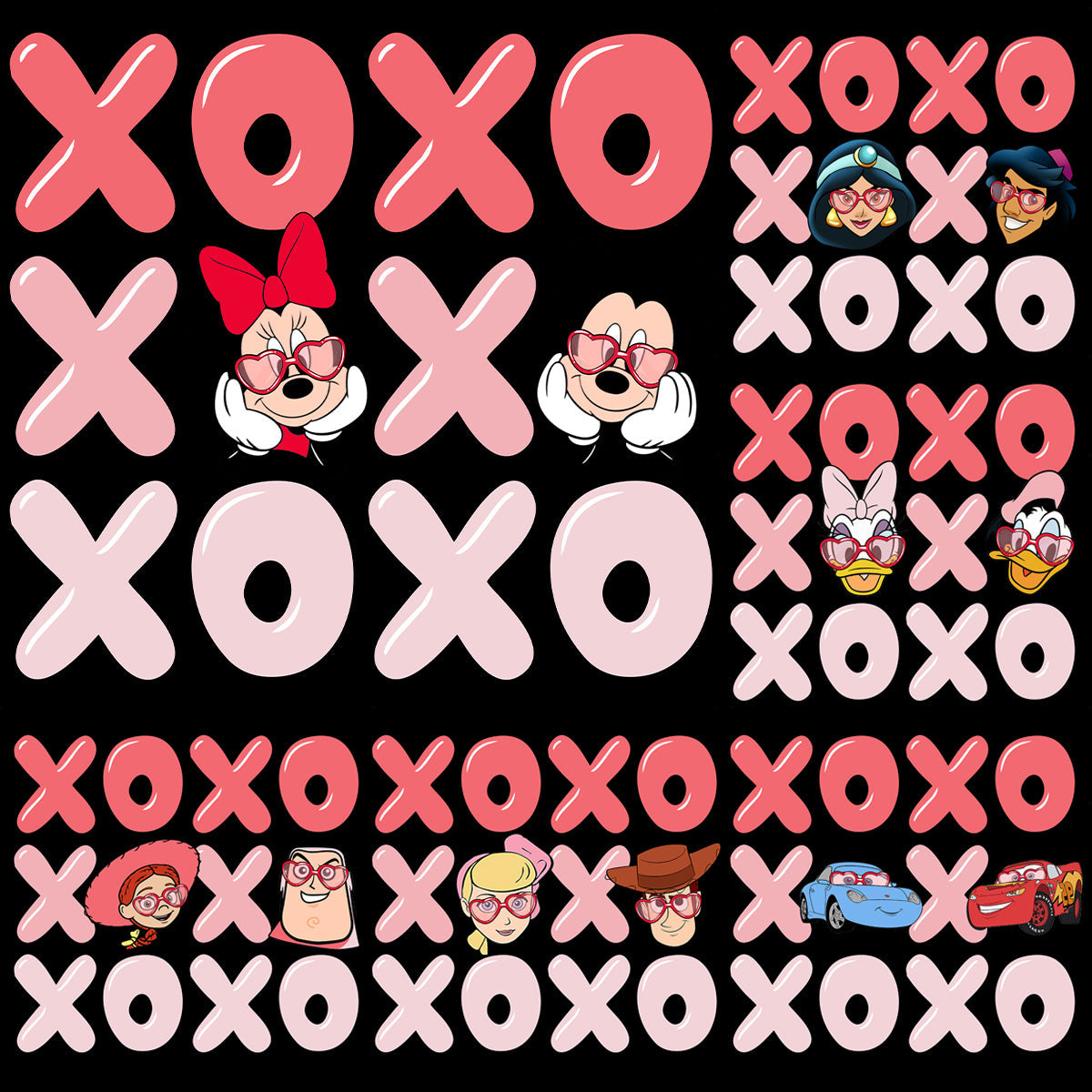 Valentine's Day Cartoon Bundle: XOXO PNG Designs for Cards & Crafts