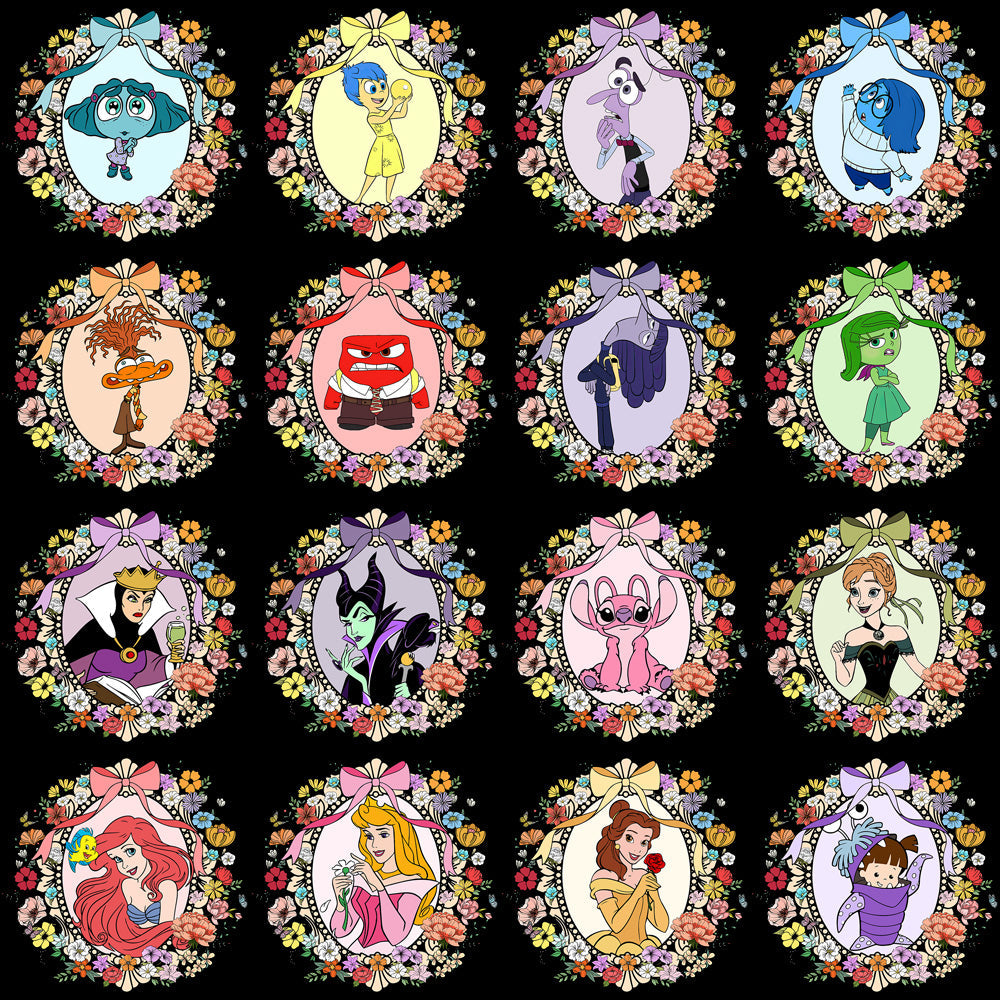 80 Cute Floral Pop Culture Cartoon PNG Designs Bundle for Artists & Designers