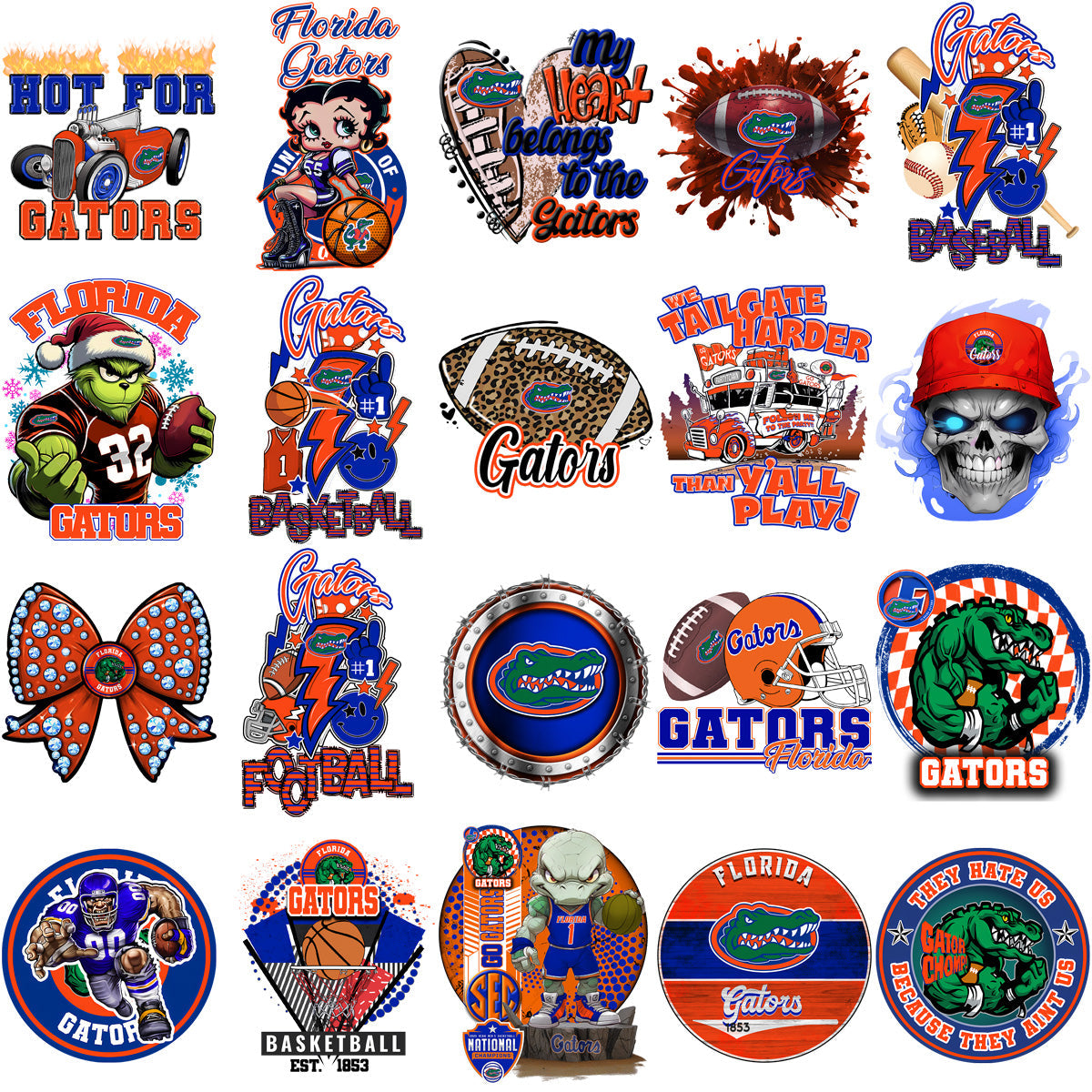 90+ Florida Gators NCAA College PNG Designs Bundle: Perfect for Crafts & Merch