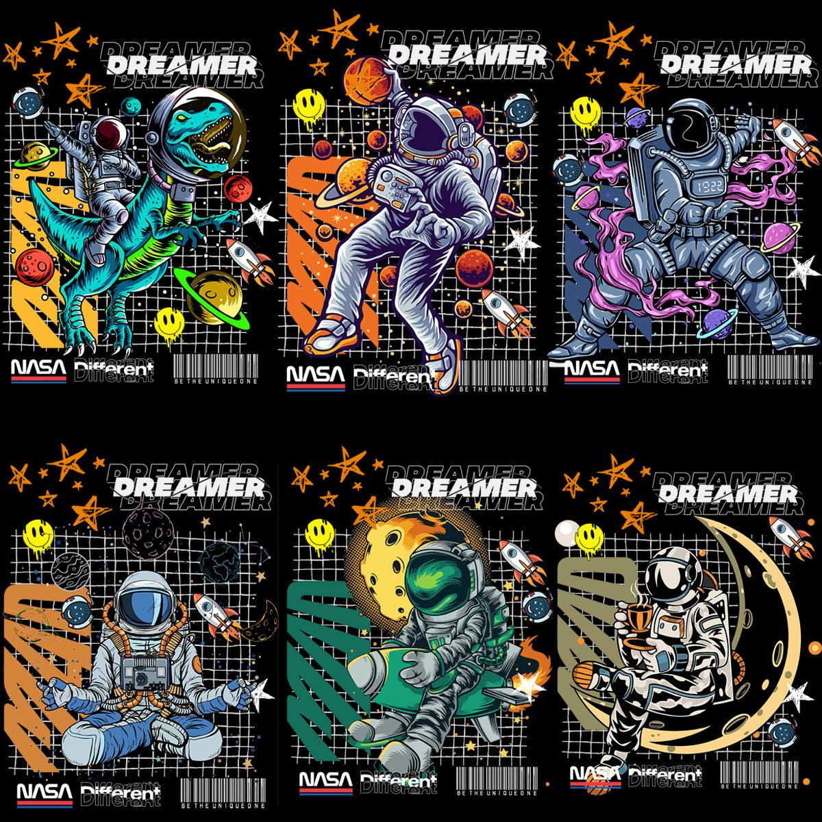 15 NASA Space Streetwear Designs: PNG & PSD Bundle for Your Brand