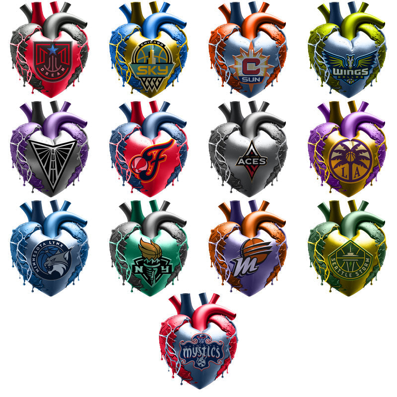 12 Women's Basketball Team PNGs: Bleeding Heart Designs Bundle