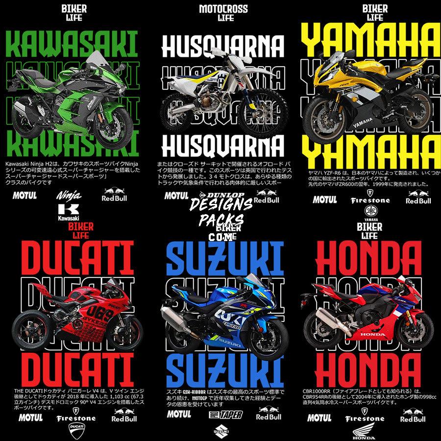 Streetwear Biker PNG & PSD Designs Bundle: 32 Bikes & Lifestyle Graphics