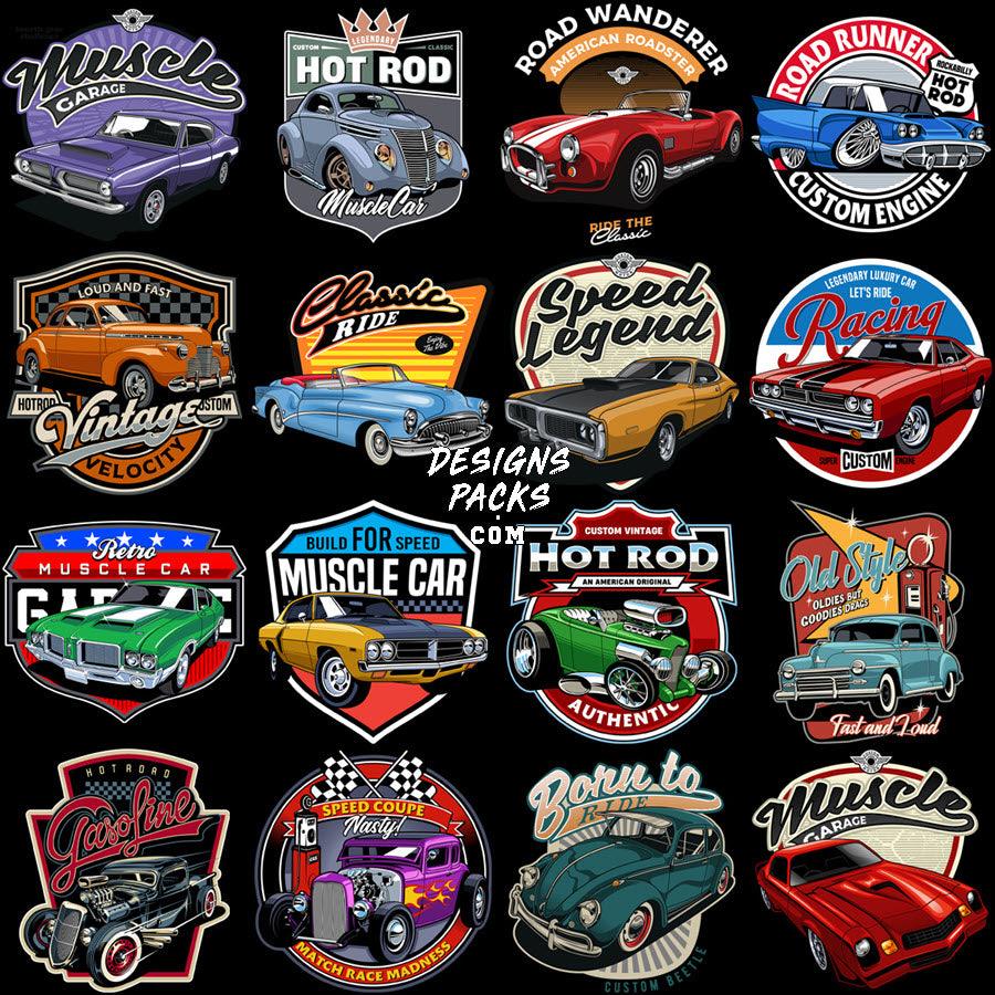 100 Classic Car PNG Designs: Best Bundle for Artists & Designers