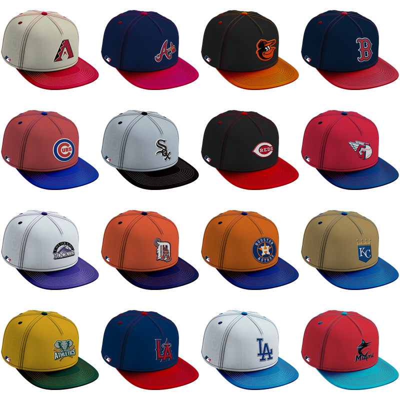 30 MLB Team Baseball Cap Designs: PNG Bundle for Designers