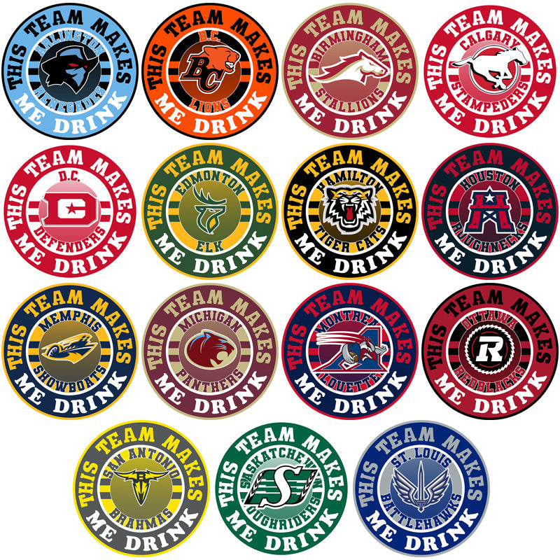 Canada Football Team Drinkware Designs: 15 PNG Bundles