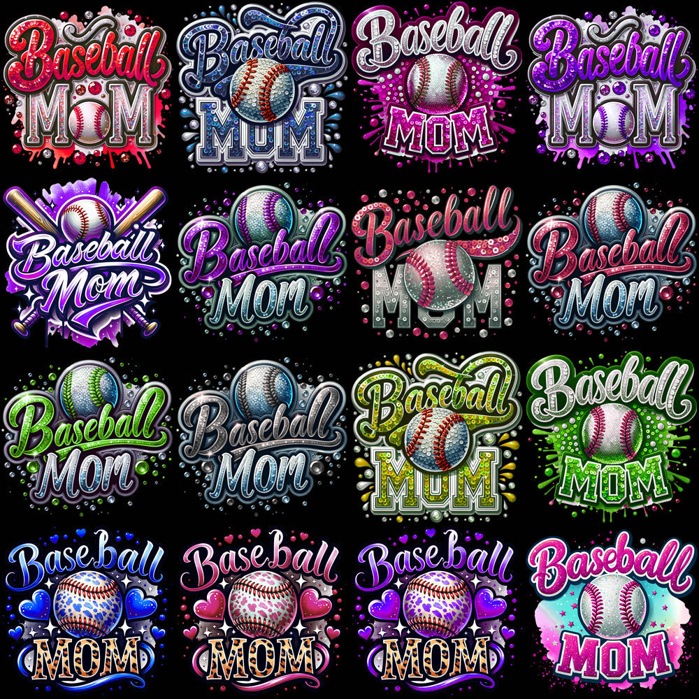99 Colorful Baseball Mom PNG Designs Bundle: SVG, Sublimation & More