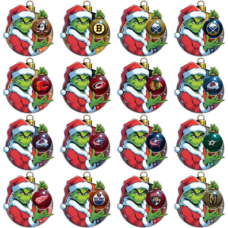 32 Grinch-Themed Ice Hockey Team Logos: PNG Bundle for V3 Designs