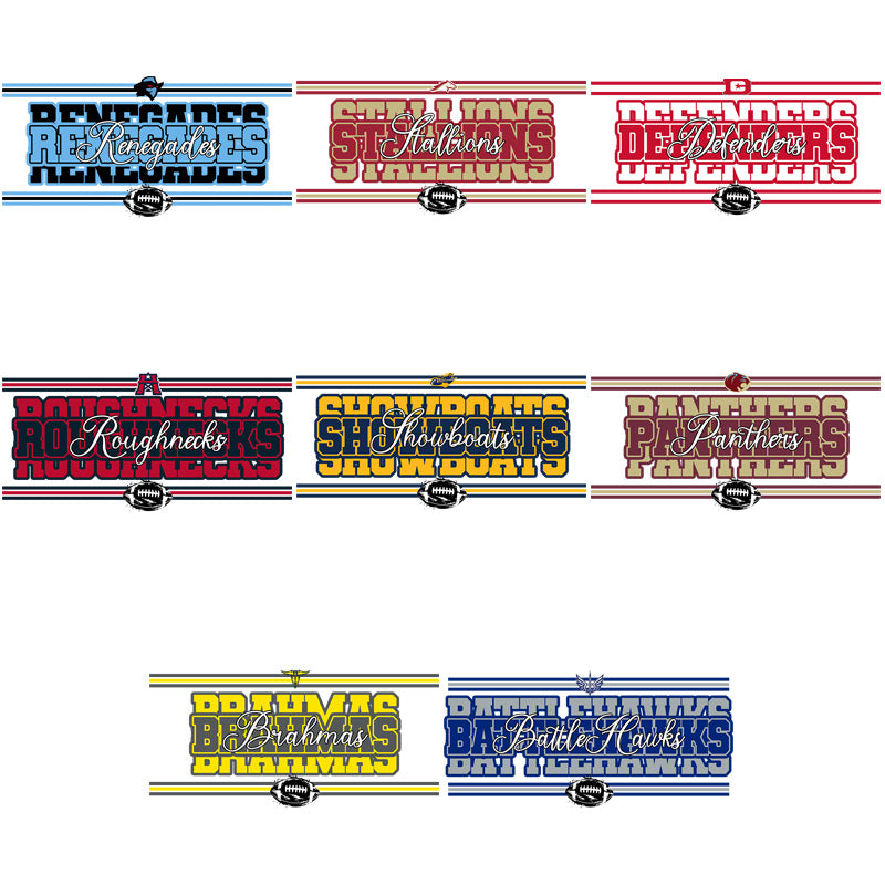 Canada Football Team Logos: 8 PNG Designs with Stripes